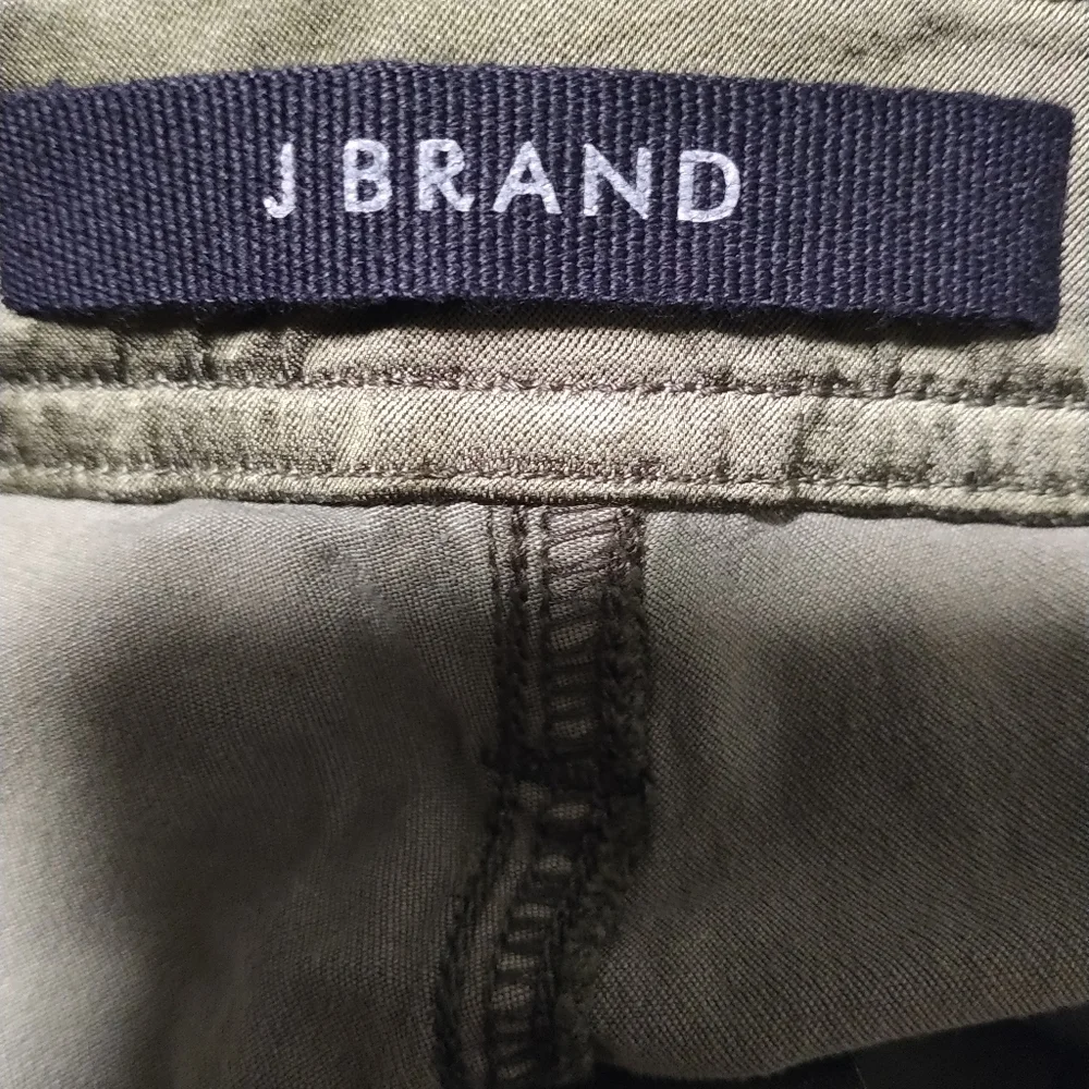 J Brand Athena Cropped Belted Cotton blend Sateen Tapered Pants
